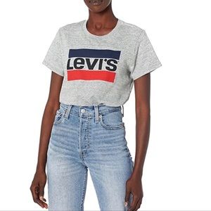 Levi’s Prefect Tee Iconic Graphic Logo T-shirt Grey Size Medium